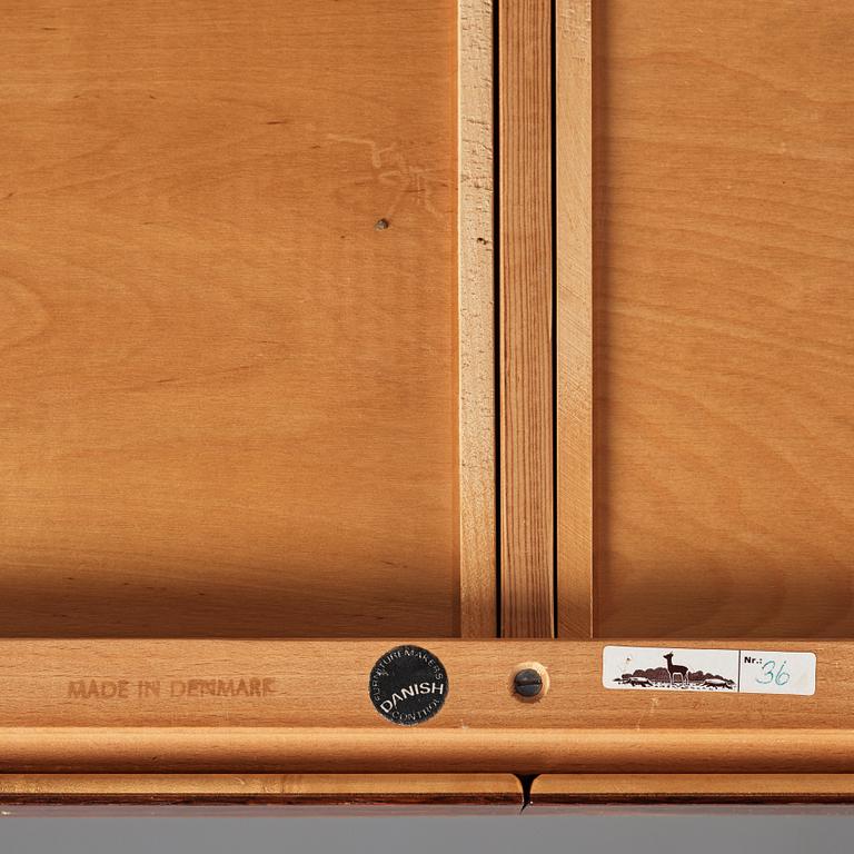 Severin Hansen, a 1950'-60's palisander desk, Haslev Møbelfabrik, Denmark.