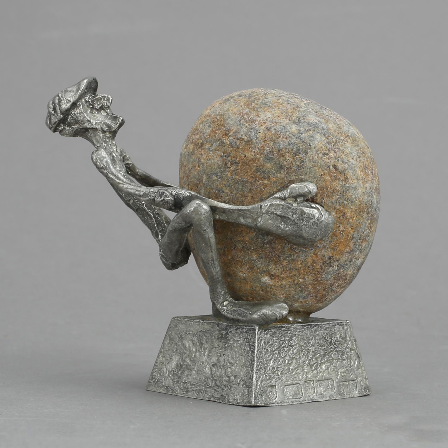 SKULPTUR, "Lyftet", signerad, Henry Gustafsson, 1978.