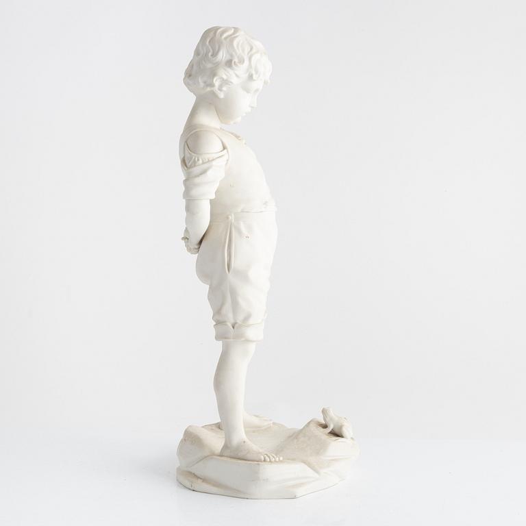 Figurin, "Gosse med groda", Gustavsberg, 1919.