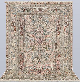 Matta, silke, orientalisk, ca 184 x 116 cm.