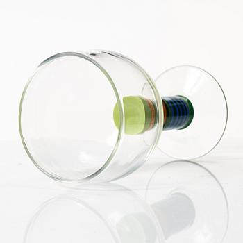 Gunnar Cyrén, a "pop" glass goblet, Orrefors 1960s/70s.