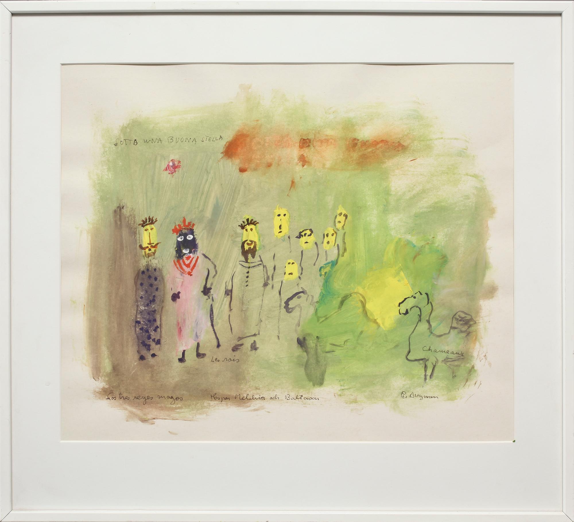 PER BERGMAN, blandteknik, sign.