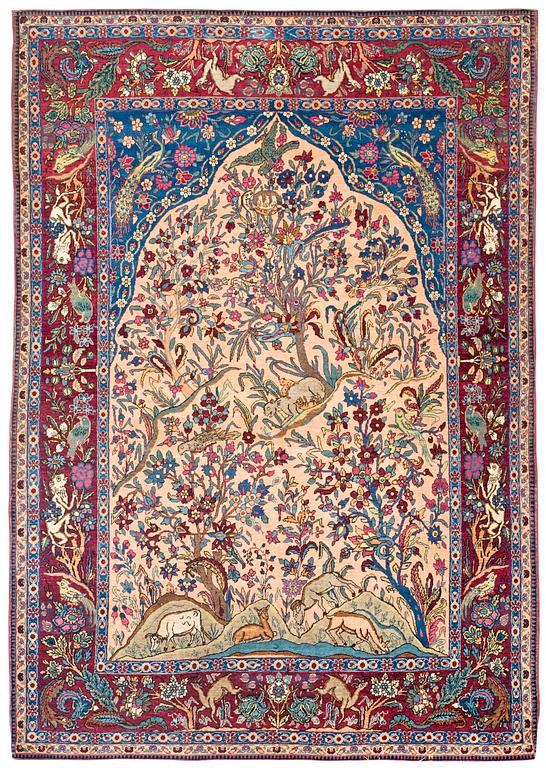 SEMIANTIK ISFAHAN FIGURAL. 198 x 137,5 cm.