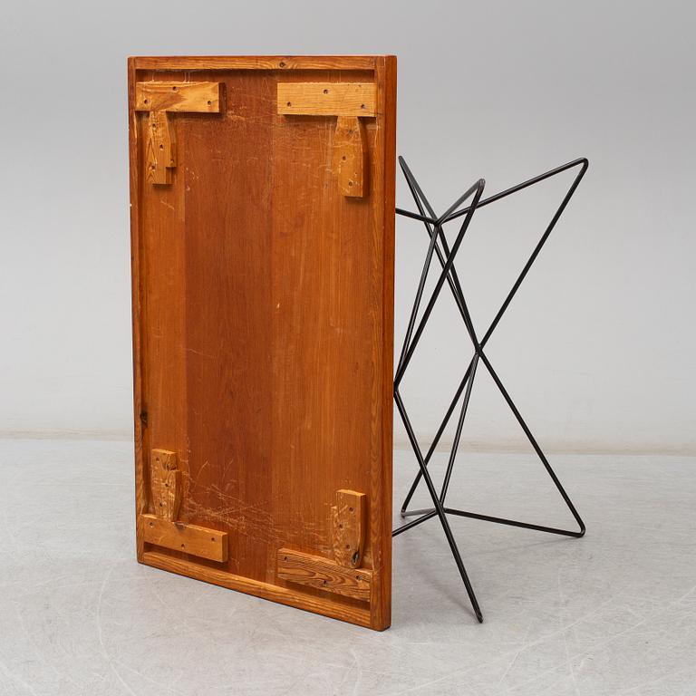 BENGT JOHAN GULLBERG, 'A2/Triple height table', steel and teak veneer, designed c.1952.