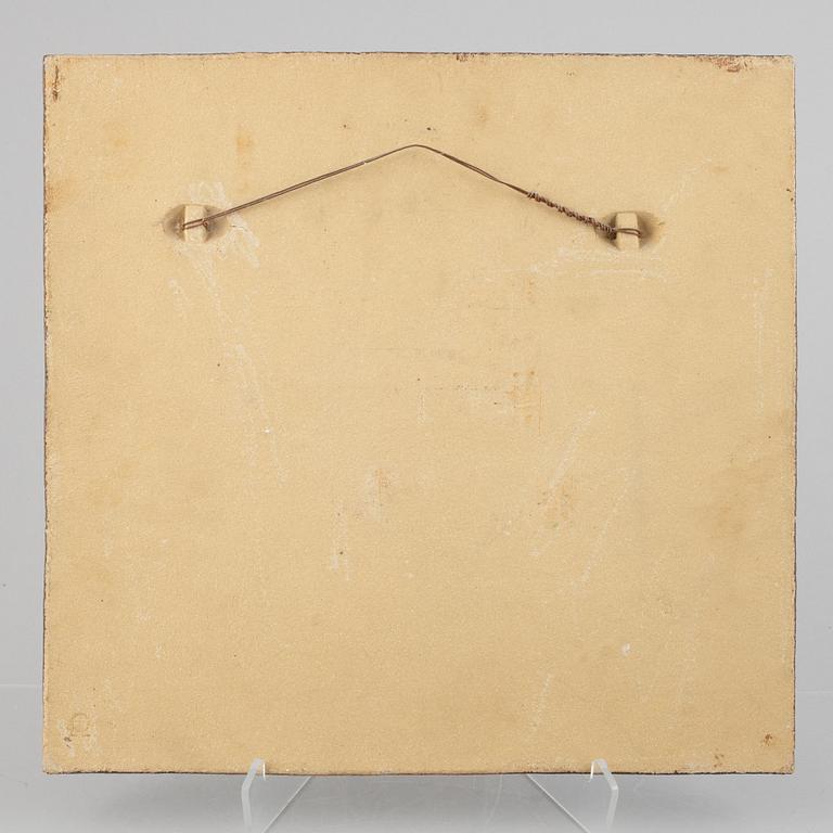 Stig Lindberg, a stoneware wall relief, Gustavsberg, Sweden 1960-70s.