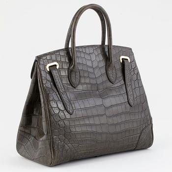 RALPH LAUREN, a green crocodile handbag, "Ricky bag".
