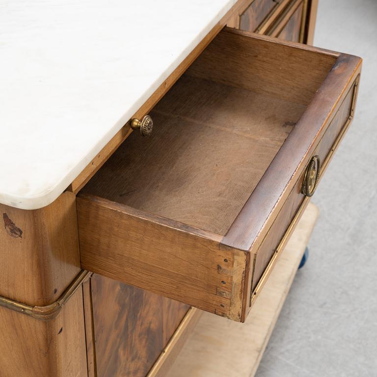 A Gustavian style cupboard, late 19th Century.