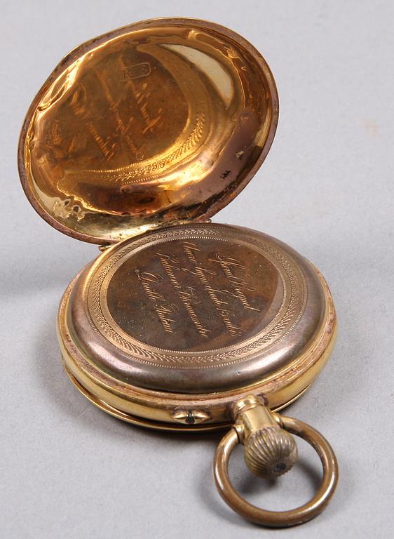 FICKUR, 18K guld, 1900-tal. Tot. vikt. ca. 75 g.