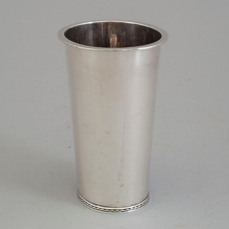 ERIC RÅSTRÖM, a silver vase from Råströms, Stockholm, 1964.