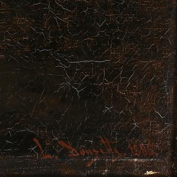 LOUIS DOUZETTE, olja på duk, signerad och daterad 1885.