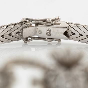White gold and diamond bracelet.