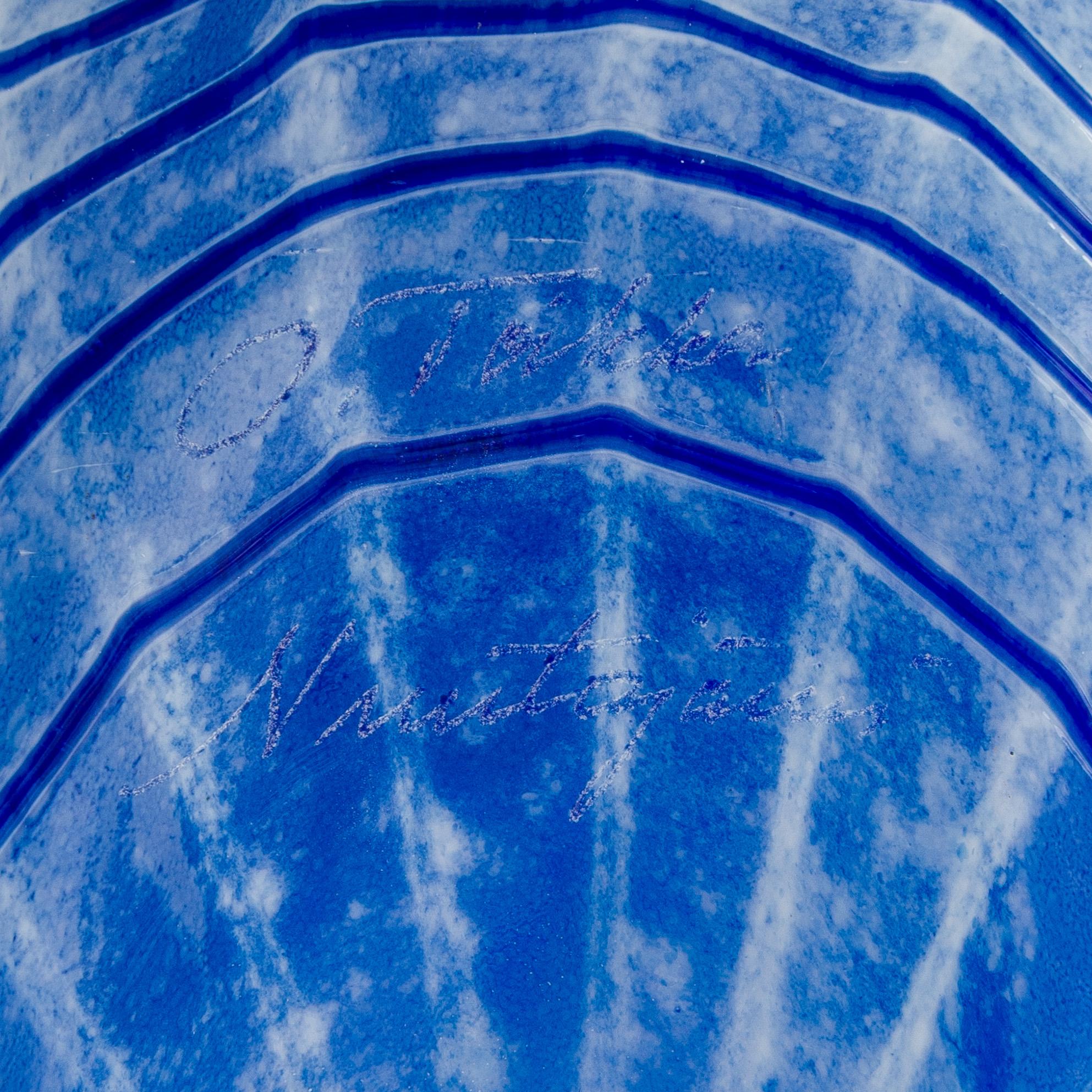 Oiva Toikka, a glass "Blue Bird", signed O. Toikka, Nuutajärvi.