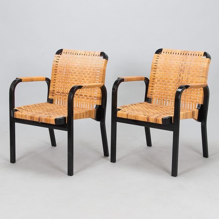 Alvar Aalto, nojatuoleja, 6 kpl, malli 45, Artek 1970-luku.