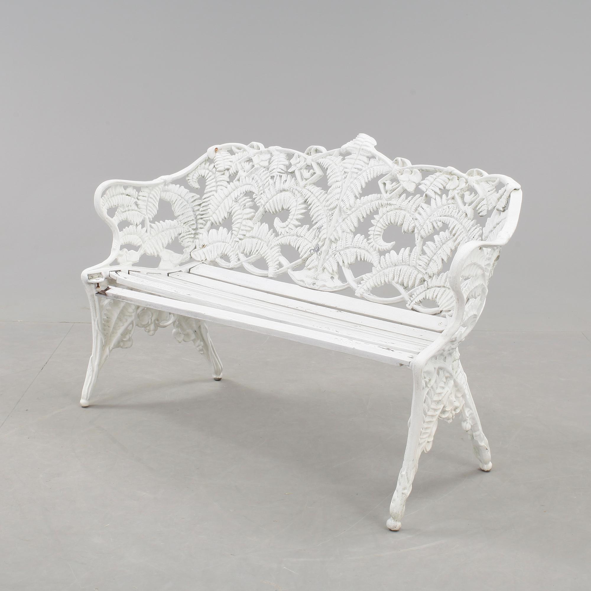 TRÄDGÅRDSSOFFA, gjuten aluminium, Byarum, 1900-talets andra hälft.