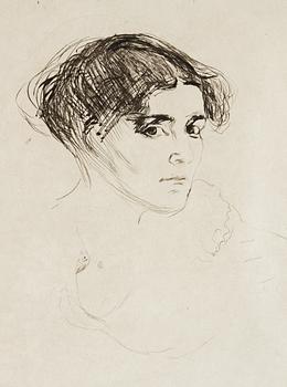 44. Edvard Munch, ”Woman's Head" (Kvinnehode/Frauenkopf).