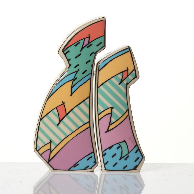 Dorothy Hafner, a 47-piece "Flash" ceramic dinner service, Rosenthal, Germany, post 1984.