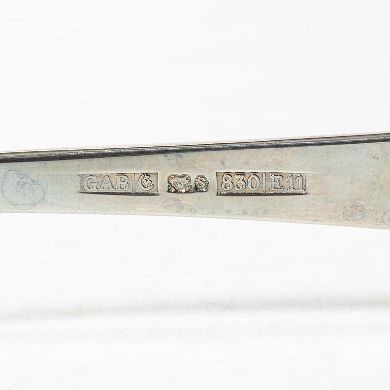 A Swedish silver cutlery, model 'Chippendale', including mark of Mema/GAB, Eskilstuna 2016 (31 pieces).