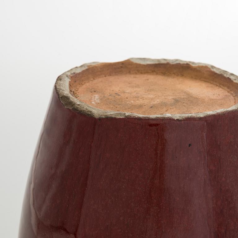 Urna med lock, keramik, Kina, Qingdynastin, 1900-tal.