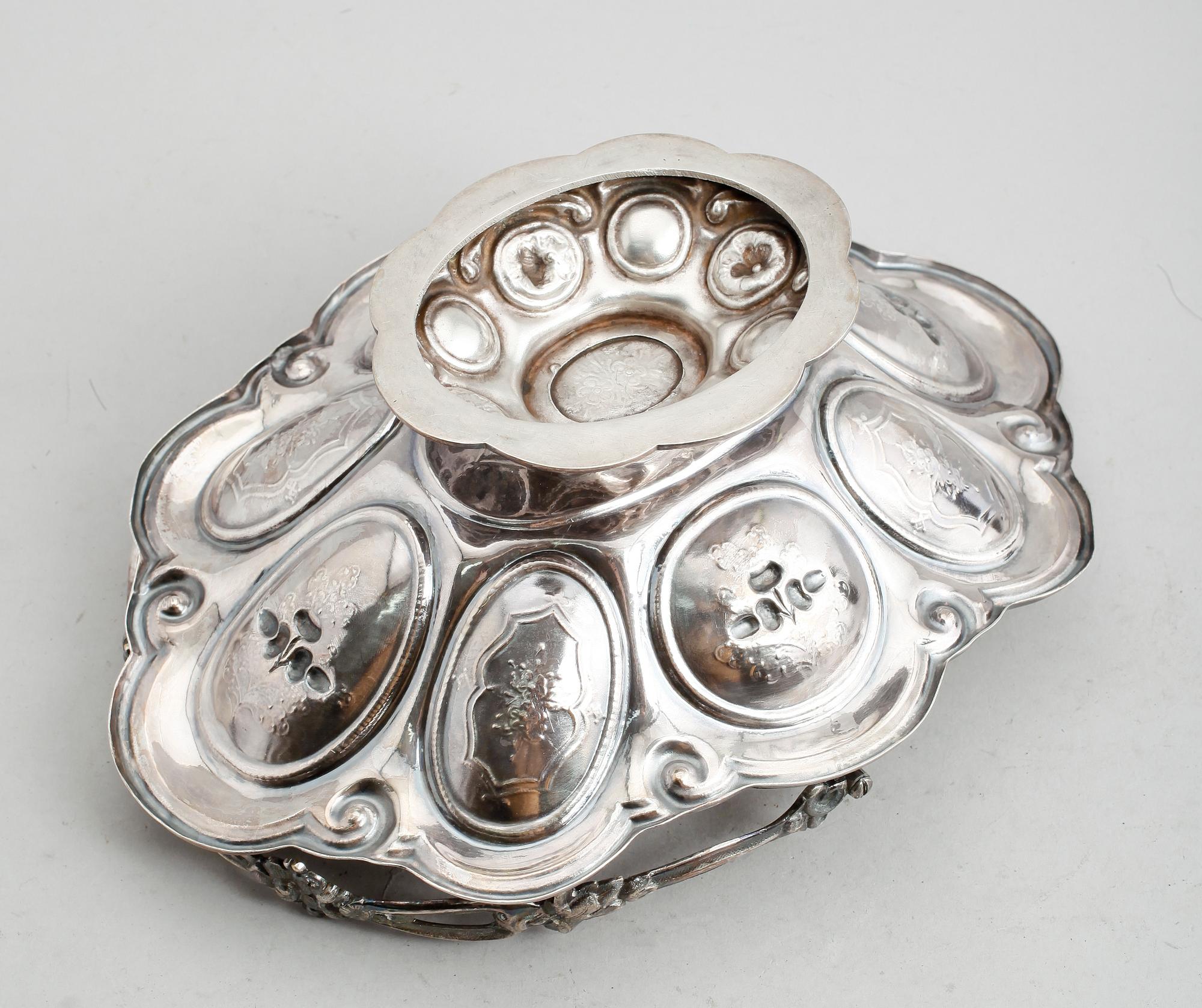 FRUKTFAT, nysilver, AG Dufva, sekelskiftet 1900.