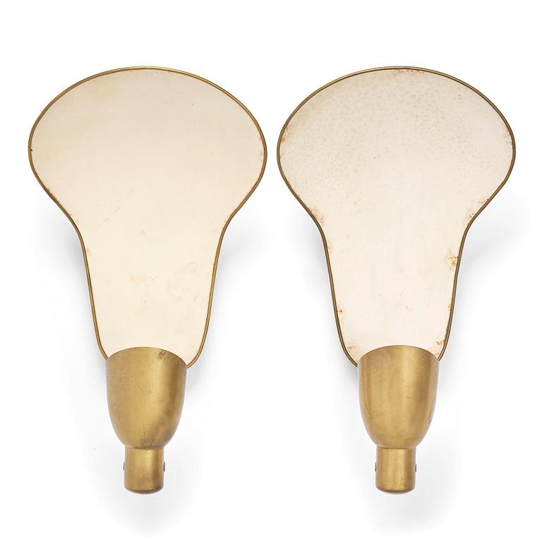 Carl-Axel Acking, a pair of wall lamps model "5029", Bröderna Malmströms Metallvarufabrik, Malmö, 1940s.
