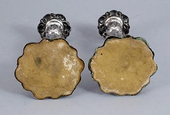 LJUSSTAKAR, ett par, silver, rokokostil, troligen1800-talets slut.