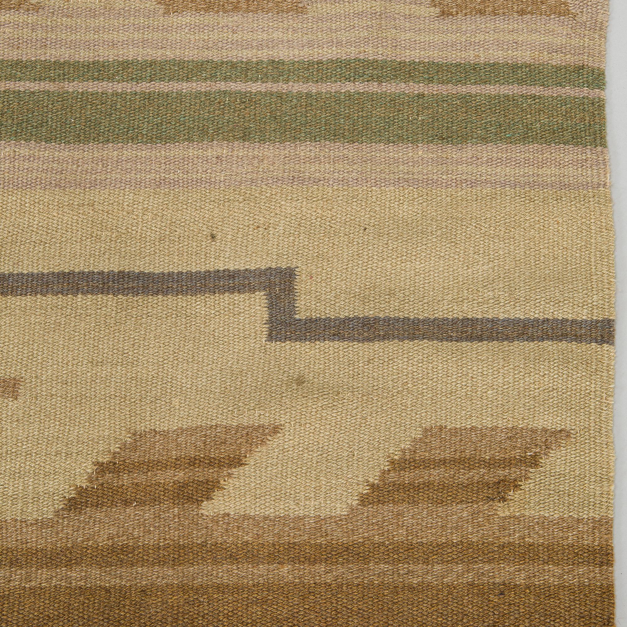 Greta Skogster-Lehtinen, possibly, A finnish flat weave carpet. Circa 270 x 170 cm.