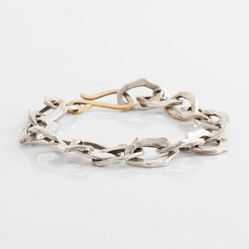 Sandberg, bracelet, silver and 18K gold.