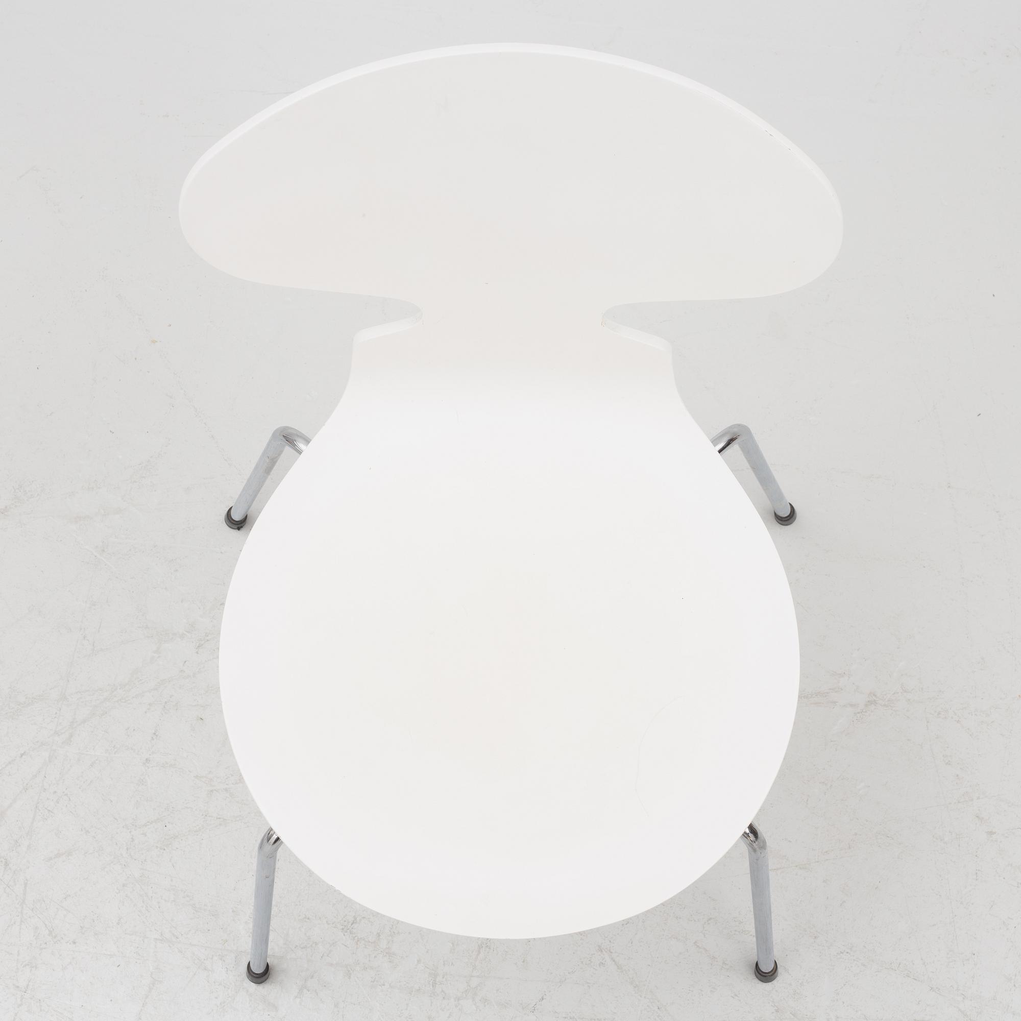 Arne Jacobsen, chairs, 6 pcs, "The Ant", Fritz Hansen, Denmark, 2004.