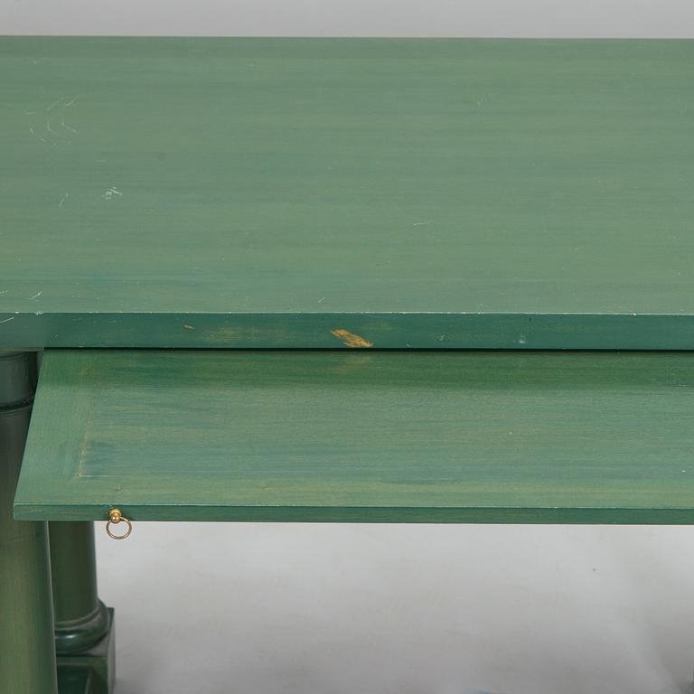 Desk/side table, a chair and a chest of drawers, last quarter of the 20th century.