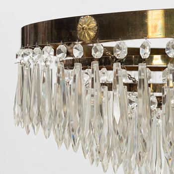 A ceiling lamp with prisms, 20th Century.