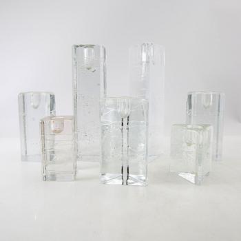Timo Sarpaneva, candlesticks, 11 pcs, "Arkipelago", and candlesticks, 2 pcs, "Arktia", Iittala.