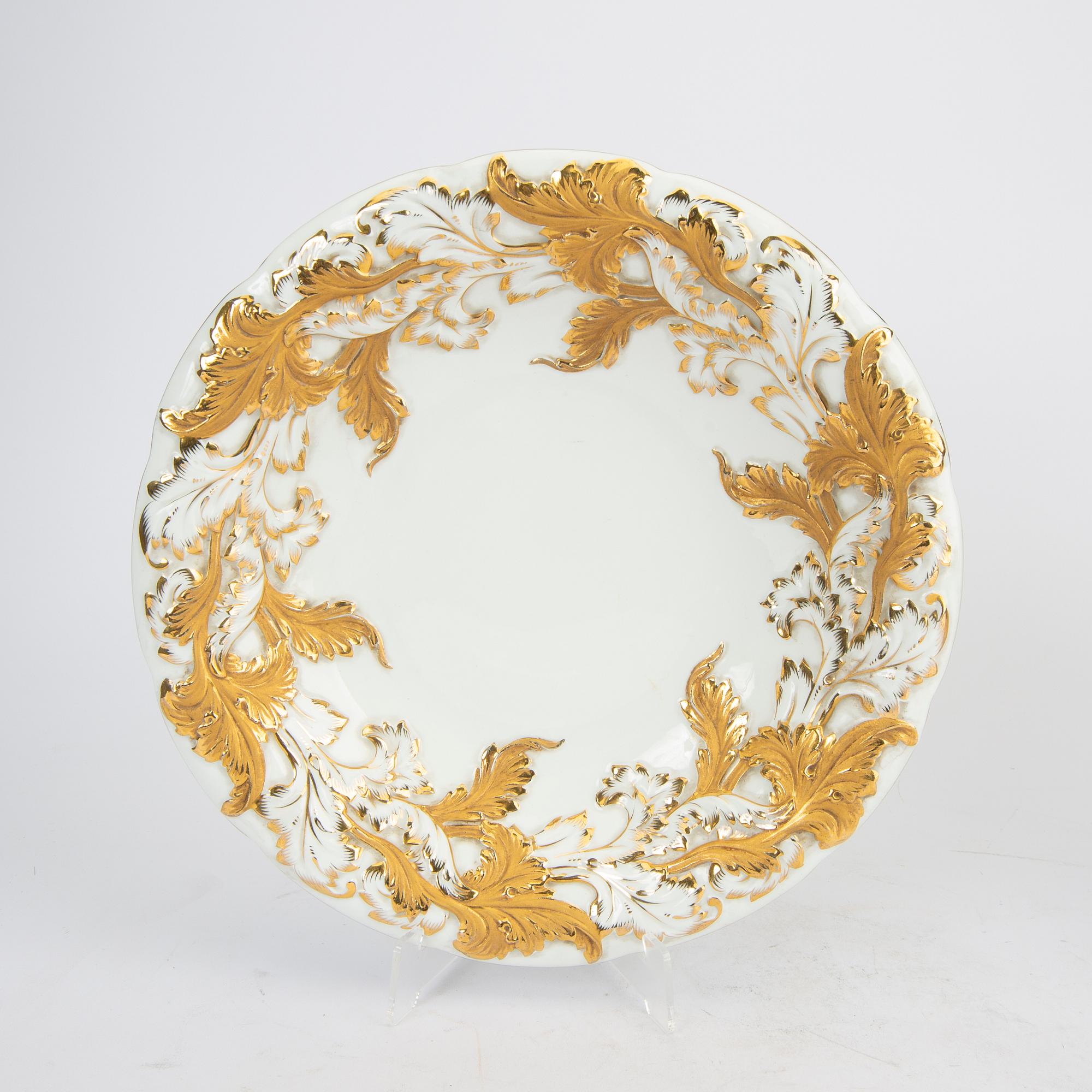 Skålfat 2 st., Meissen,18/1900-tal porslin.