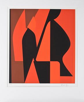 VICTOR VASARELY, Mapp med 10 st färgserigrafi,1989, samtliga signerade och numrerade 93/100.