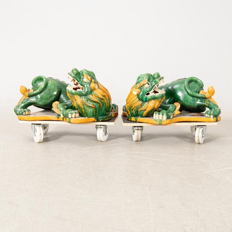 Väktarlejon ett par Kina 1900-tal.