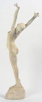 FIGURIN, parian, "Solrosen", Axel Ebbe, dat -93, Gustavsberg, 1920.
