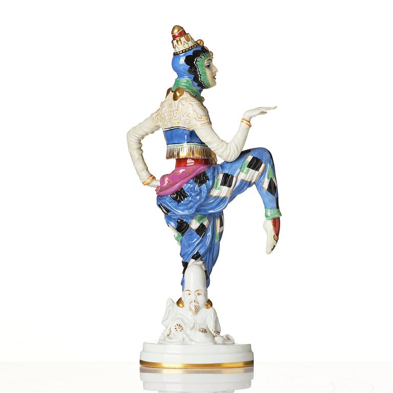 Constantin Holzer-Defanti, figurin, ”Koreanischer Tanz”, porslin, Rosenthal, Tyskland 1920-tal (sannolikt 1924).