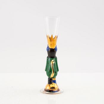 Gunnar Cyrén, schnapps glasses known as "devil's glasses" from the "Nobel Orrefors" series.