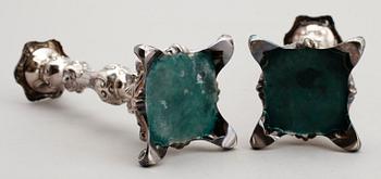 LJUSSTAKAR, 1 par, sterlingsilver, 1900-tal.