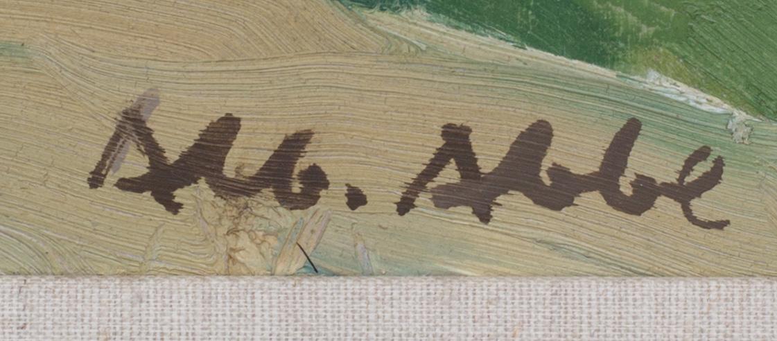 ALBERT ABBE, oil on panel, signed.