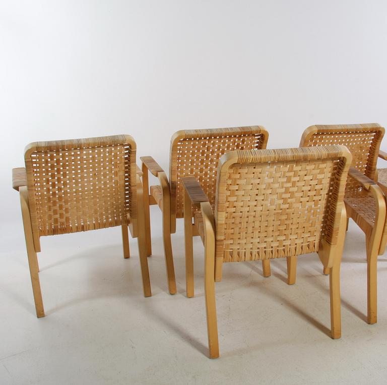 KARMSTOLAR, 6 st. Design Alvar Aalto.