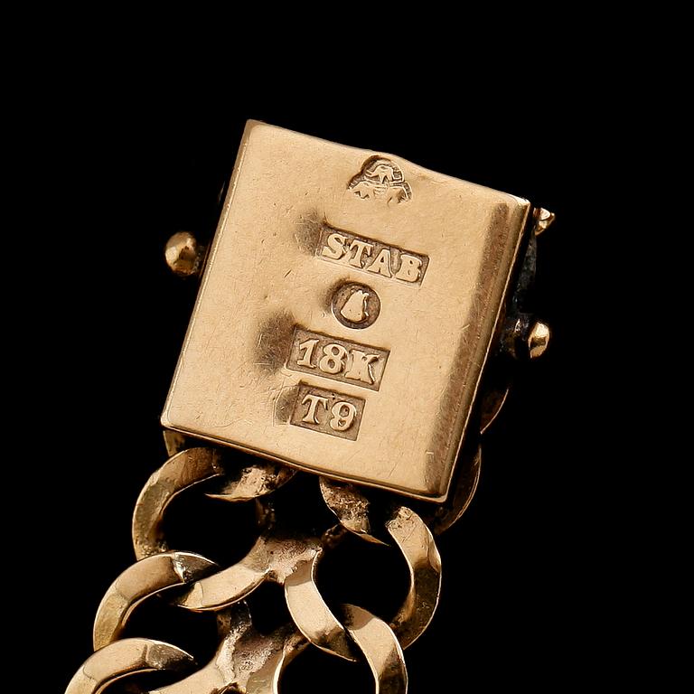 ARMBAND, 18 k guld, svenska stämplar, 1969. Vikt ca 15 g.