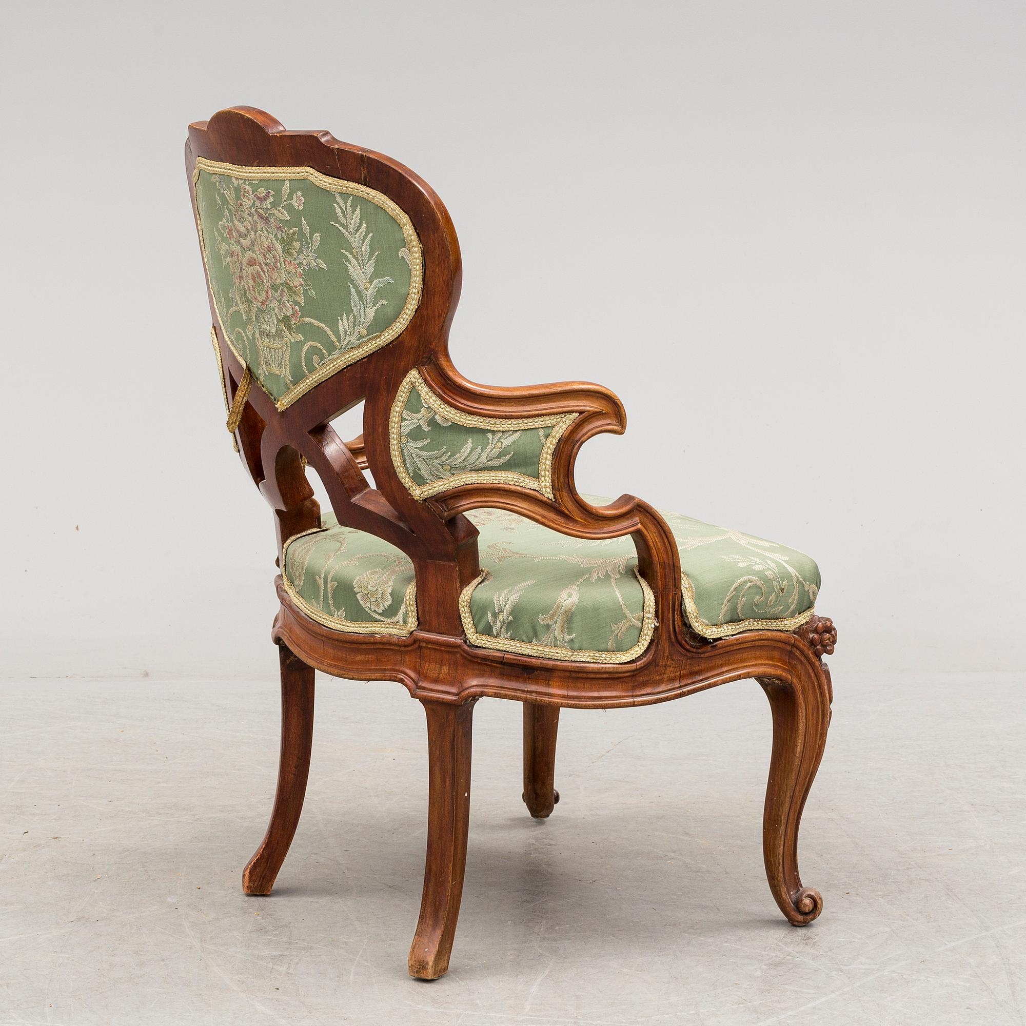 KARMSTOL, Nyrokoko, 1800-talets slut.