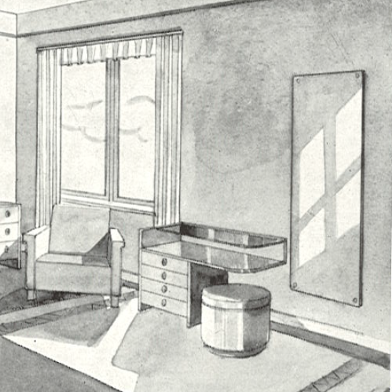 Axel Einar Hjorth, a "Dagmar" mirror, Nordiska Kompaniet, Sweden, 1939.