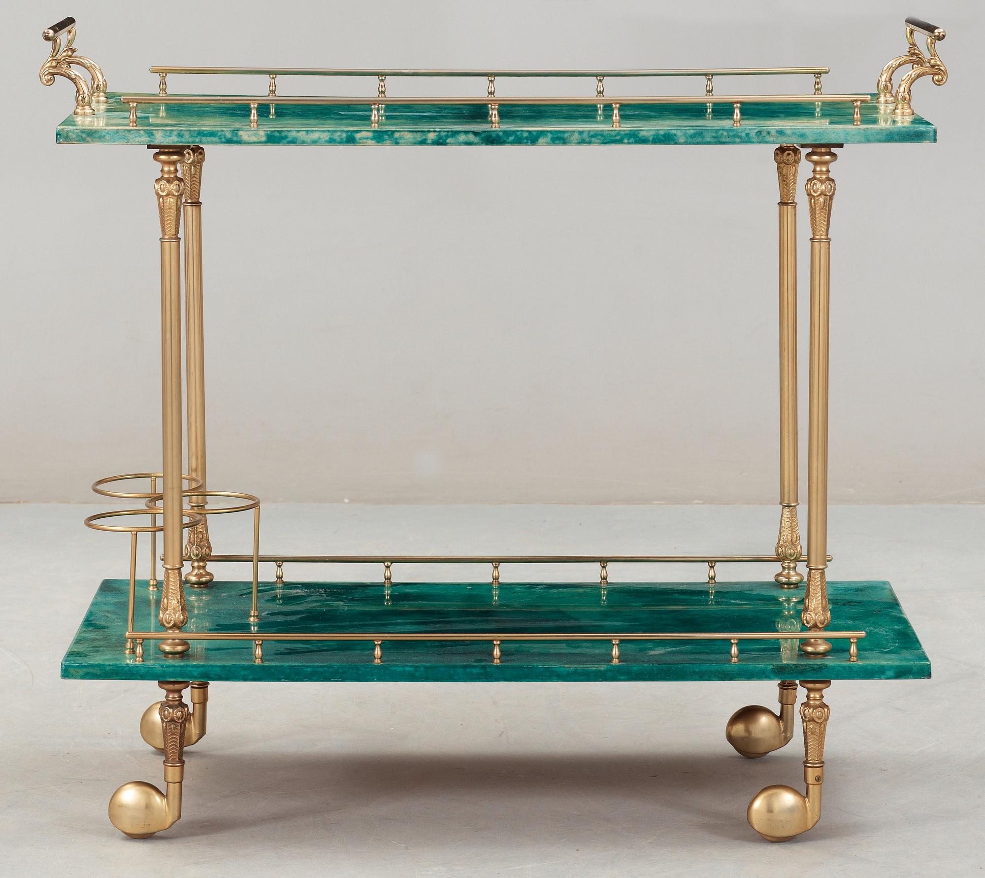 An Aldo Tura serving trolley, Italy, 1950-60's.