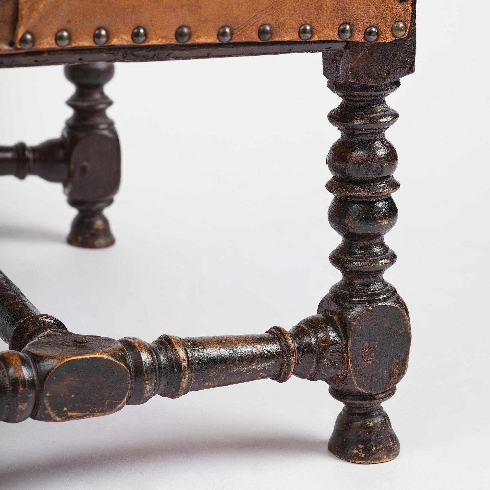 A Swedish baroque armchair, circa 1700.