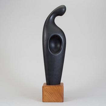 JOHNNY MATTSSON, skulptur, svärtat trä, signerad.