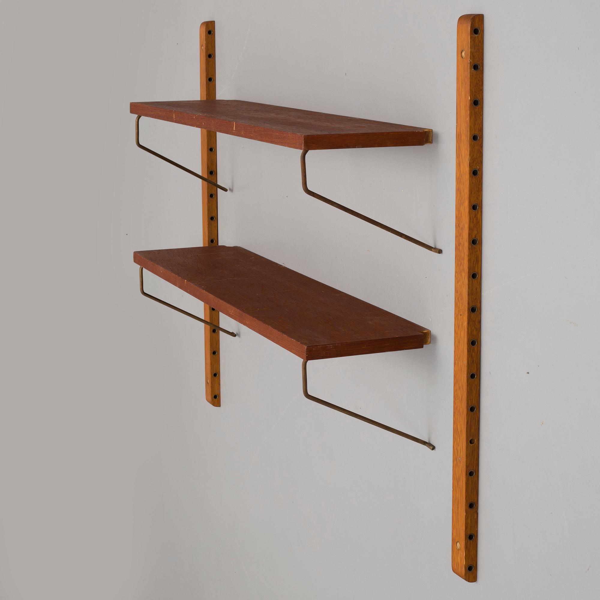 VÄGGHYLLA, teak, 1960-tal.