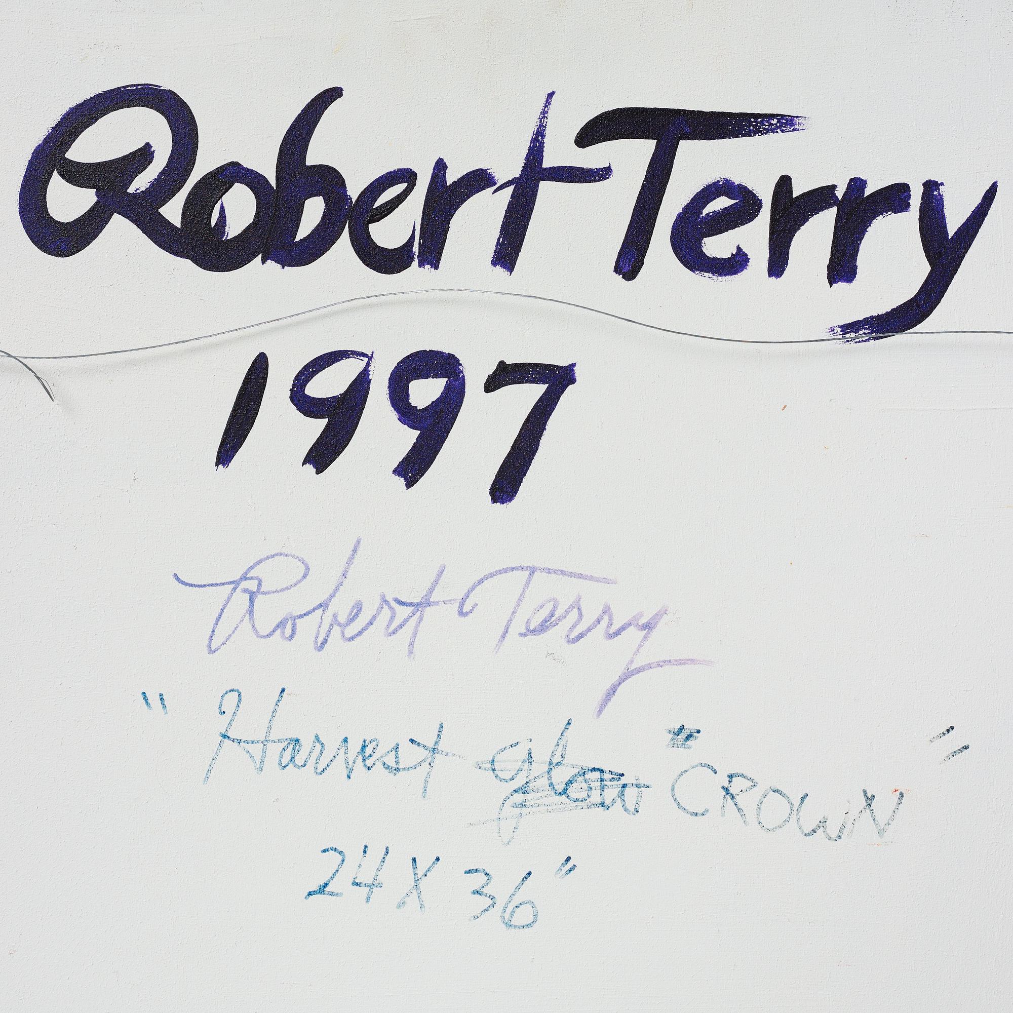 Robert Terry, olja på pannå, a tergo signerad Robert Terry och daterad 1977.