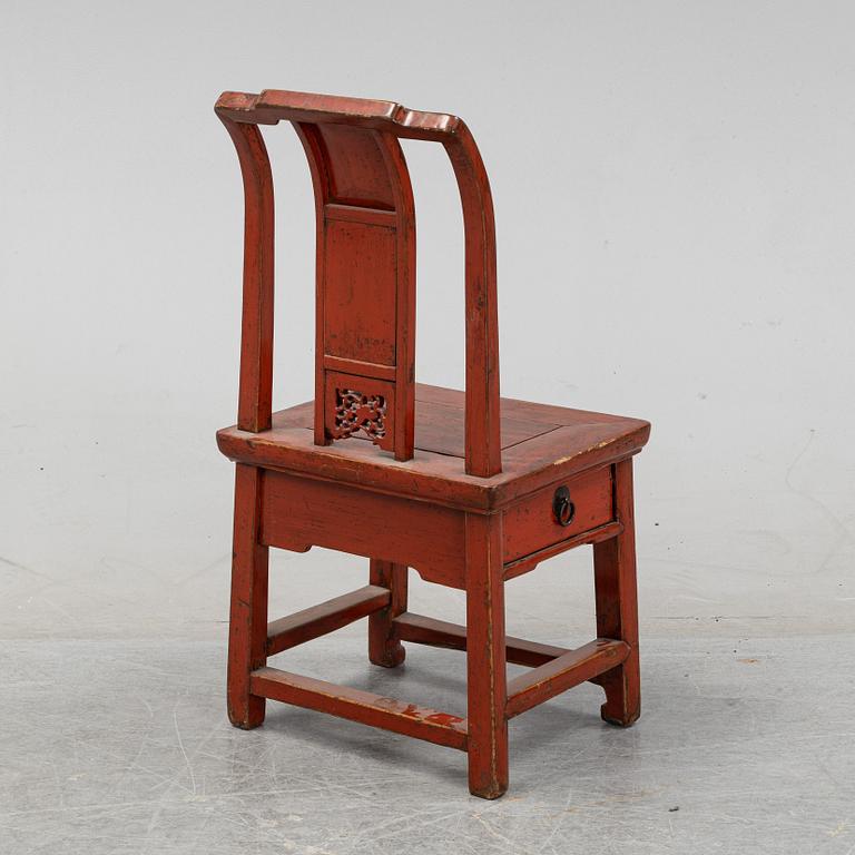 A chinese chair late 19th century.