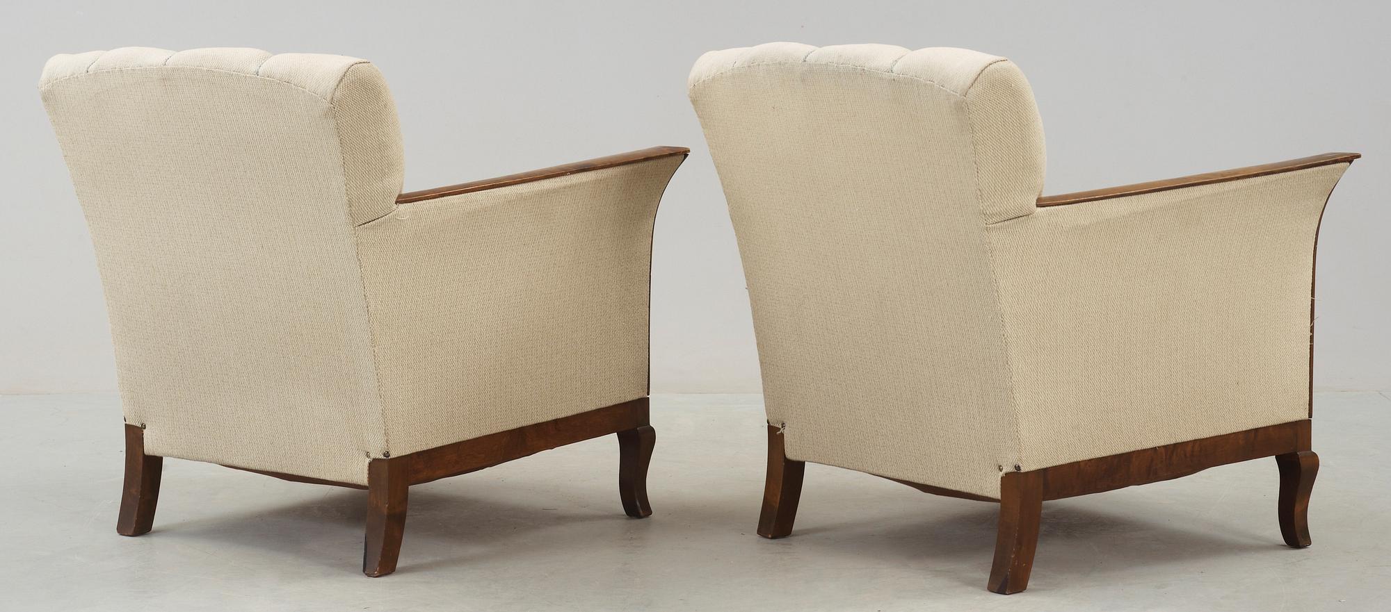 FÅTÖLJER, ett par, Art Deco, 1940-tal.